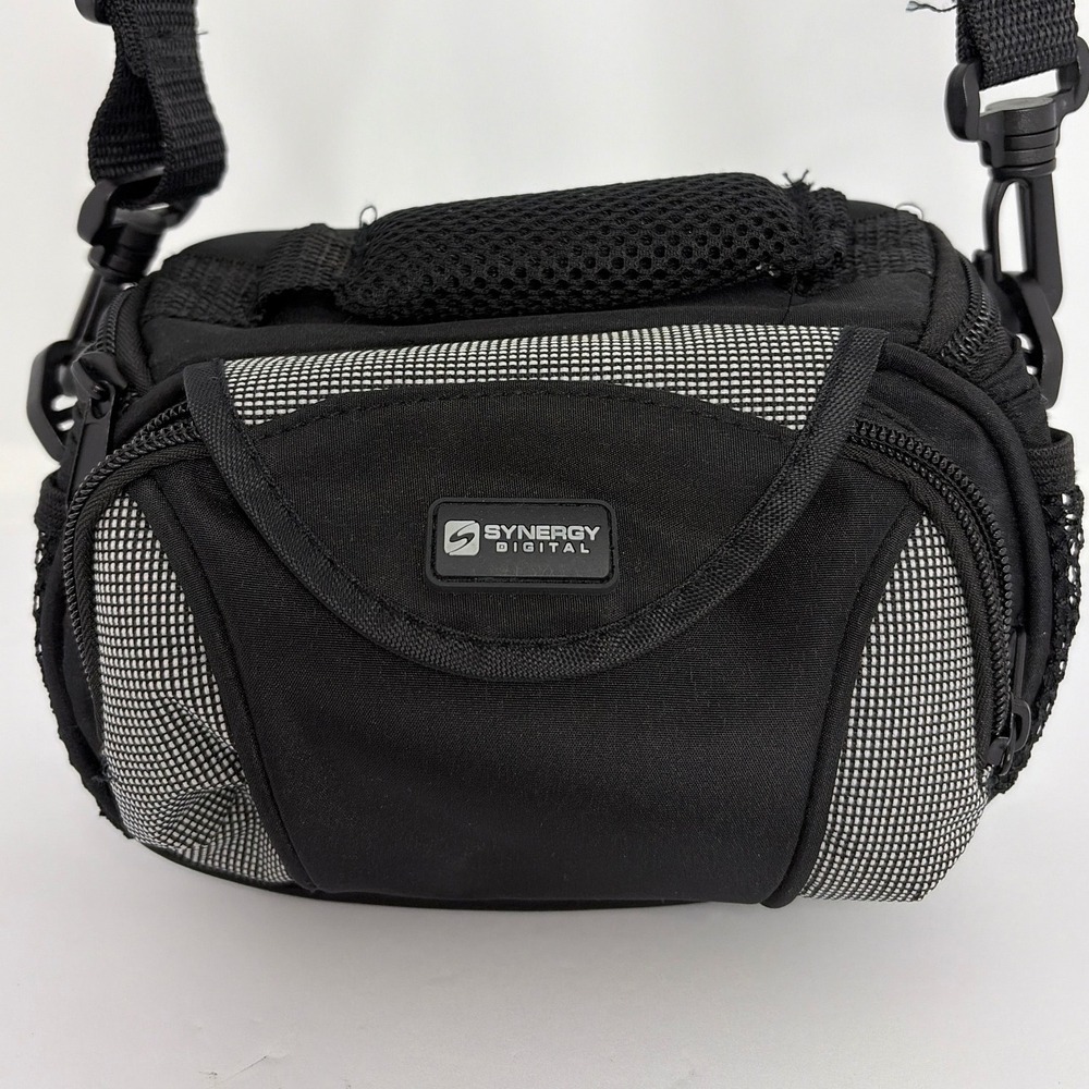 Synergy Digital Camera Bag Black Gray Compact Shoulder Case with Strap